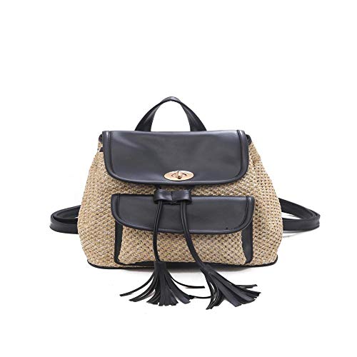 Mochila De Moda Mujer Paja Mini Viaje Verano Bolsa Estudiante Universitario Niña Dama