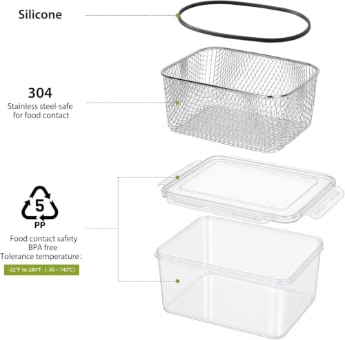 5 PCS Large Fruit storage Containers for Fridge Food Storage Containers - image 9