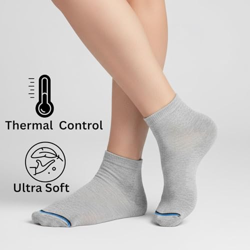 Image of MCAVOY ROME Ankle Length Cotton Socks Men & Women for Sports Unisex Multicolor Socks Ideal for Gym, Casual Wear & Running Odor Free,