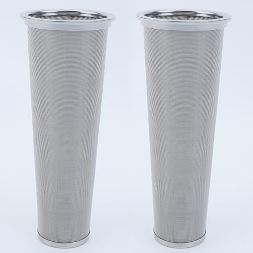 Fermus Set of 2 Cold Brew Coffee Filter for 64oz / 2Quart Wide Mouth Mason Jar Infuser 304 Stainless Steel Strainer with Seal Ring Design for Grounds Tea Fruit Coffee Filter