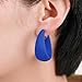Chunky Clip On Hoop Earrings for Women Detachable Wide Statement Earring Non Pierced 80s 90s Fashion Accessories Vintage Neon Party Jewelry Outfit