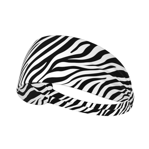 Zebra Stripes Sweatband Sports Headbands for Men and Women Running Cycling Hiking Yoga Fitness Workout Exercise Wicking Headscarf