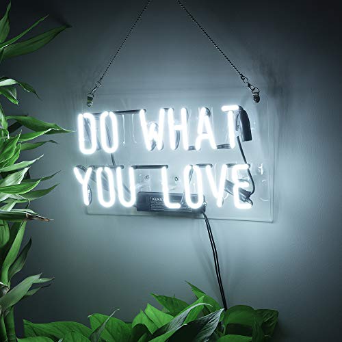 Neon Sign Do What You Love, Neon Light Sign with Real Neon Glass, Cool Wall Hanging Light for Bedroom, Neon Light Sign with Inspiring Words, Decorative Light for Room Decor, Holidays, Or Events - Thumbnail 4
