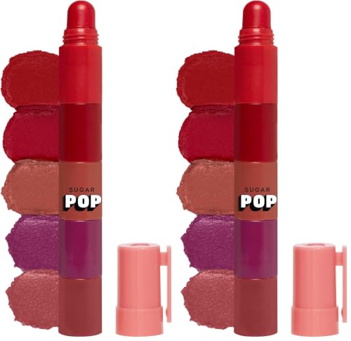 Image of SUGAR POP 5 in 1 Lip Twist | Shea Butter | Stain-Matte | Long Lasting - 01 Perfect Pout (Pack of 2)