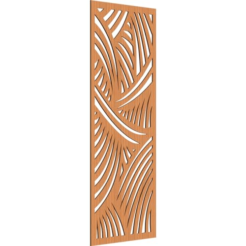 Image of Chester Decorative Pierced Fretwork Wood Wall Panels, 33 3 /8 inchW x 84 3 /8 inchH x 3 /8 inchT, Cherry