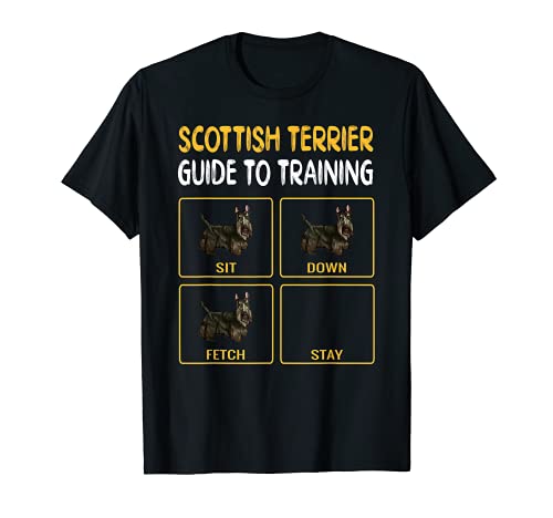 Scottish Terrier Guide To Training Dog Obedience T-Shirt, Black