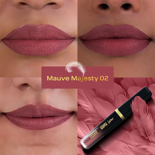Image of FACESCANADA Comfy Matte Wow Liquid Lipstick Mauve Majesty 02 3.8ml | One Swipe Application | Highly Pigmented | Comfortable Wear | Glides Smoothly | Long Lasting | Transferproof