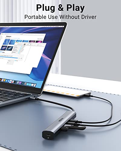 Image of USB C Hub,10Gbps USB C Splitter with 4*USB C 3.1, 100W PD Ports, USB C to USB C Hub Multiport Adapters for MacBook Pro /Air M2 M1, iPad, Surface Pro,Dell, HP,Lenovo(Not Support Extend Monitor)