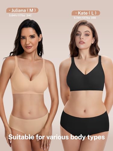 Image of habibee Jelly Bra for Women No Underwire Comfort Seamless Bras Push Up Wireless Bras Full Coverage Bralettes
