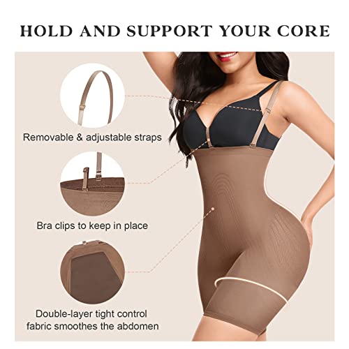 Lover-Beauty Butt Lifting Shapewear Removable Straps Open Bust Tummy Control Body Shaper - Image 3