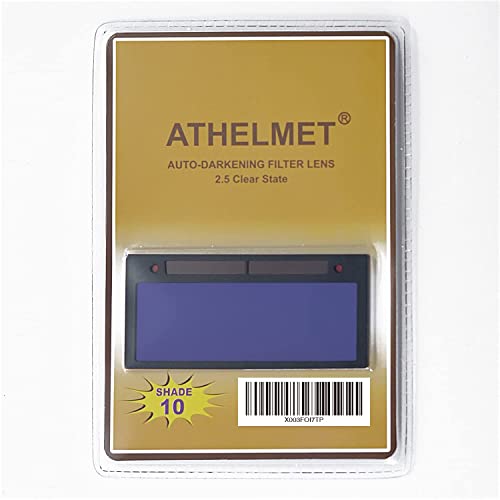 Auto Darkening Welding Lens for 2x4 1/4 Welding Helmets - Fixed Shade 10 Auto-Darkening Filter Replacement with True Color Technology - Battery-Free Fast Response (Fits Mask 2x4.25 Inch Welding Hoods)