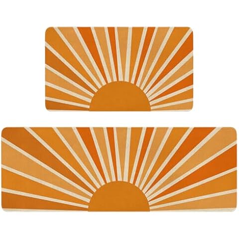 Xsinufn Boho Rainbow Kitchen Mat Set Cover