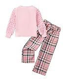 Little Girl Clothes 6T Toddler Girl Fall Outfit Kids Girls Long Sleeve Shirt Pants Sweatsuit Winter Clothes for Girls Size 6-7