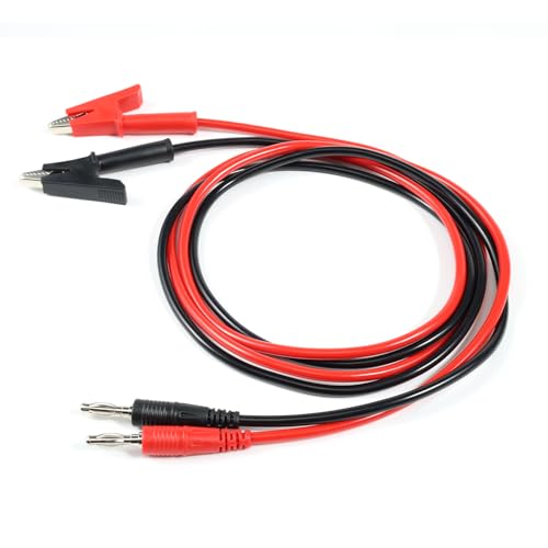 Image of 2Pcs Alligator Clips Electrical, 4mm Banana Plug to Alligator Clip, Test Leads with Alligator Clips 3.3Feet