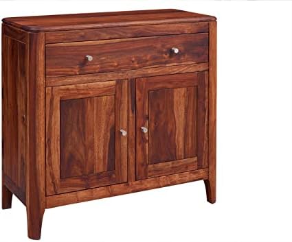 MASSIVMOEBEL24.DE|Brooklyn Sideboard aus Massivholz #24 | Sheeshamholz - walnuss, geölt | mit 2 Türen + 1 Schublade | 88x40x85 cm | Kommode TV-Sideboard TV-Board