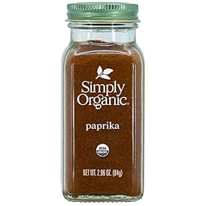 Simply Organic Smoked Paprika, 2.96 Ounce, Organic Paprika, Warm, Mildly Tangy, Hint of Sweetness, Kosher, No ETO, Non GMO