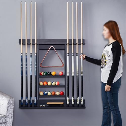 Support de queue de billard mural pour optimiser le rangement de 8 bâtons