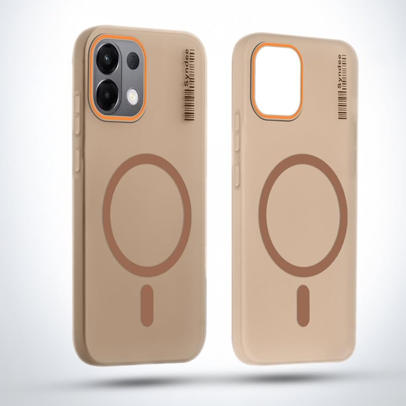 Image of Mr. Case Back Cover for Oppo K13 5G Sleek Frosted Translucent Back Only Compatible with Wireless Magnetic Accessories | Anti-Scratch Shockproof Phone Case - Brown
