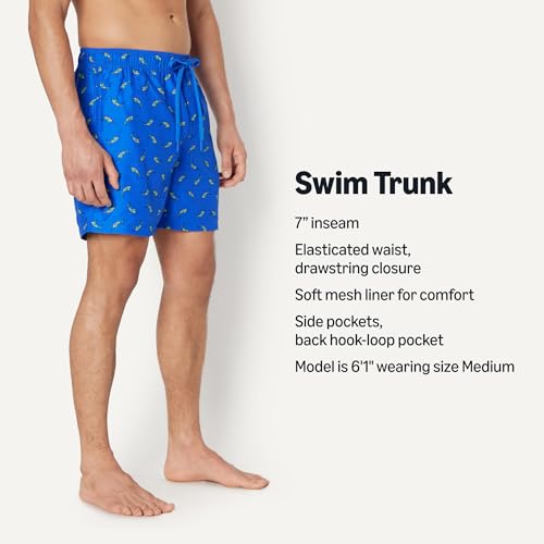 Image of Amazon Essentials Men's Swim Trunks with Mesh Lining, Pockets, Drawstring Closure