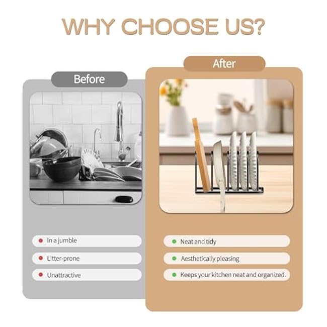 3Pack Cutting Board Organizer, Metal Cutting Board Holder kitchen organizers and storage Rack Baking Cookie Pan Sheets Storage Stand for Kitchen Cabinet Countertop Bakeware Organizer