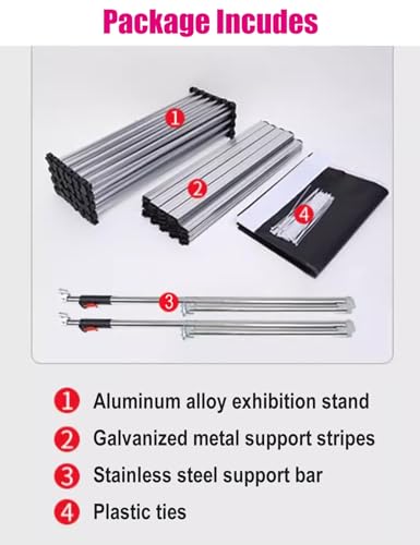 Support de bannière en alliage d'aluminium pliable pour stand - 3
