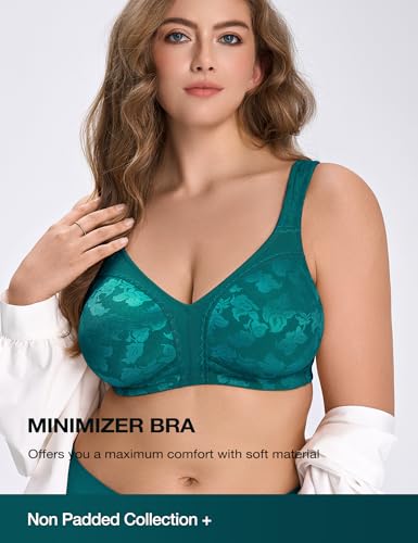 Image of Wingslove Women's Minimizer Bras Full Coverage Wirefree Comfort Plus Size Bra Large Bust Non Padded