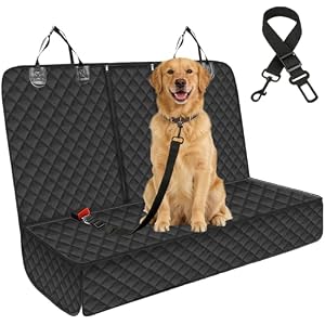 Premium Waterproof Dog Car Seat Cover, Car Seat Protector with Armrest Opening, Non-slip & Scratch Proof Car Back Seat Cover for Dogs, Easy to Clean Universal Fit for Most Cars & SUV