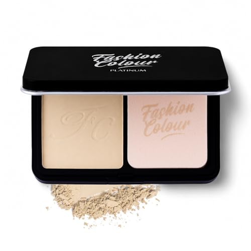 Image of Fashion Colour Platinum Perfect Match Face Powder With Mirror + Powder Puff | Velvety Formula | Matte Finish | Upto 11 hrs of Lightweight Coverage | Blurring Imperfection | For All Skin Types | (FC20, 10g)