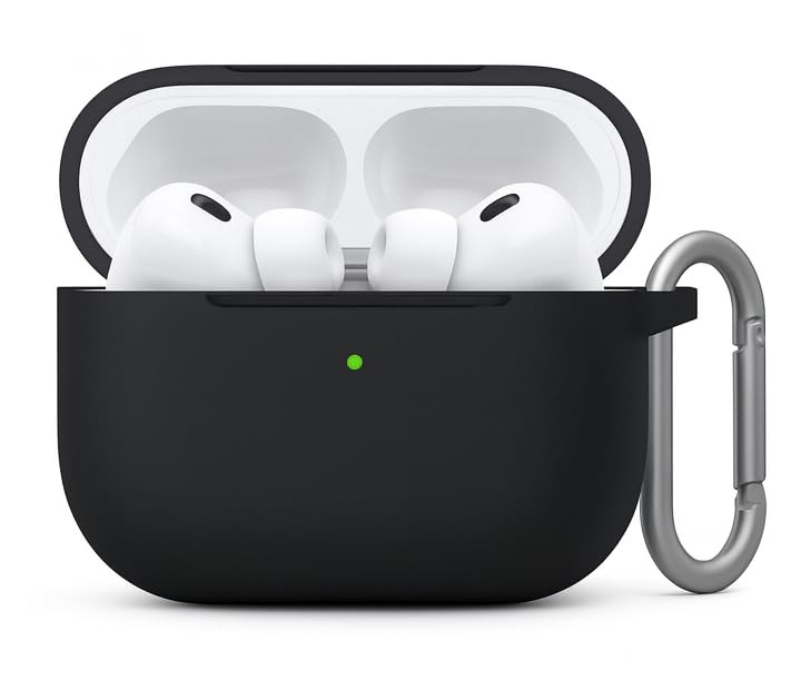 Yellowinc Premium Silicone Case Cover for Apple Airpods Pro 3 (2025), Smooth Matte Finish Coating with Heavy Duty Carabiner & Cleaning Pen (Silicone Black, Airpods Pro 3)-image-19
