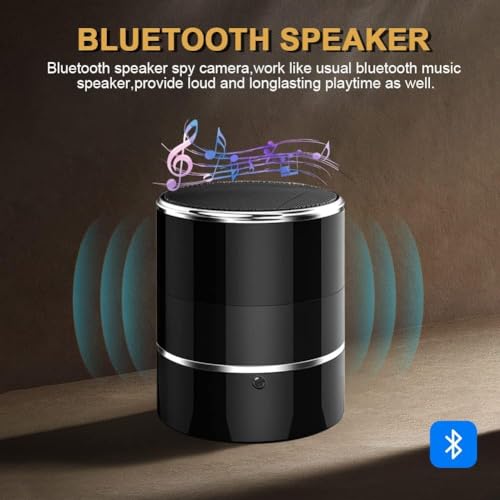 Haut-parleur enceinte Bluetooth avec caméra cachée WiFi rotative - 3