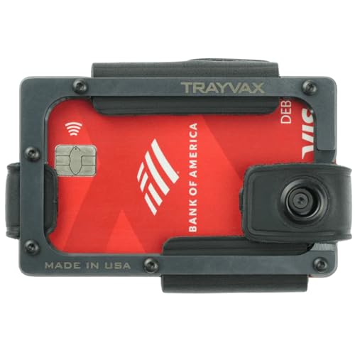 Trayvax Contour Minimalist Wallet Tactical Armor Steel Front Pocket RFID, Lite Black - No Bottle Opener, Modern Trayvax Contour Minimalist Wallet Tactical Armor Steel Front Pocket RFID, Lite Black - No Bottle Opener, Modern