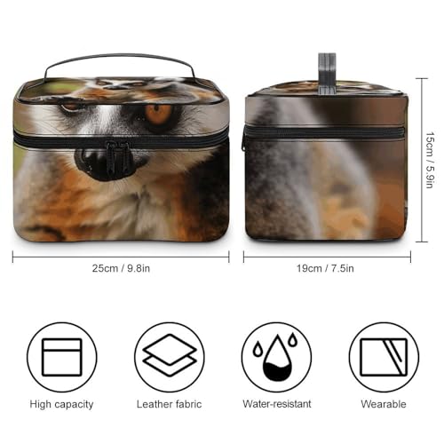 Foldable Travel Luggage Bag for Men And Women, Dry And Wet Separation Portable Travel Luggage Bag, Monkey Lemur Cute Printed Waterproof Sports Luggage Bag, Fitness Bag2
