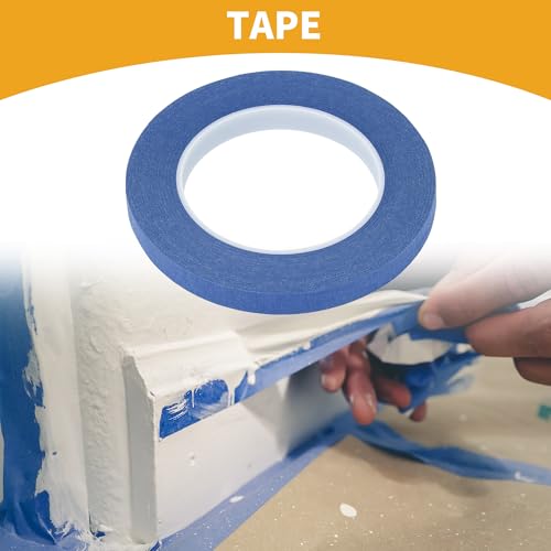 Image of 4 Pcs Painters Tape Masking Master Tape Easy Removal Blue 0.3cm /0.5cm /1.0cm /1.2cm x 50m