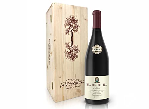 Lo Zoccolaio - Vino Rosso - Piemonte DOC Pinot Nero 'Re Noir' in Cassa di Legno - Confezione Regalo - 1 x 750 m