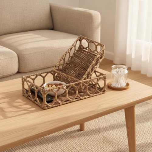 Panier en rotin synthétique lavable pour coiffeuse sans désordre - 7