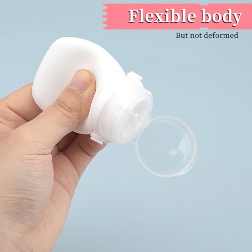 Qianyu 4 Pcs Silicone Travel Bottles for Toiletries Portable Small Empty Leak Proof Refillable Squeezable Carry On Travel Size Containers Accessories for Liquid Shampoos Lotion Soap Cosmetic - Image 3