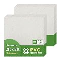 Fasarxiu 2ft x 2ft Printed Pro Ceiling Tiles Waterproof, Washable and Fire-Rated - High-Grade PVC Ceiling Tiles 24"x24" - Easy Drop-in Installation - Case of 12 (48 sq. ft.)