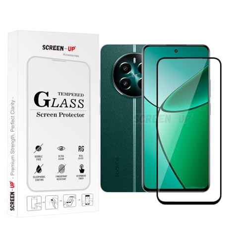 Image of ScreenUp Tempered Glass For Realme 12+ - Ultra Clear, 9H Scratch Resistant, Full Coverage, Easy Install Screen Protector