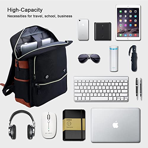 Modoker Vintage Laptop Backpack for Women Men, Convertible Garment Bag with Shoulder Strap, 2 in 1 Hanging Suitcase Suit Travel Bags