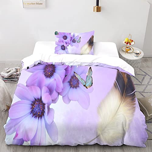 Parure de lit papillon 3D microfibre de qualité supérieure - 3
