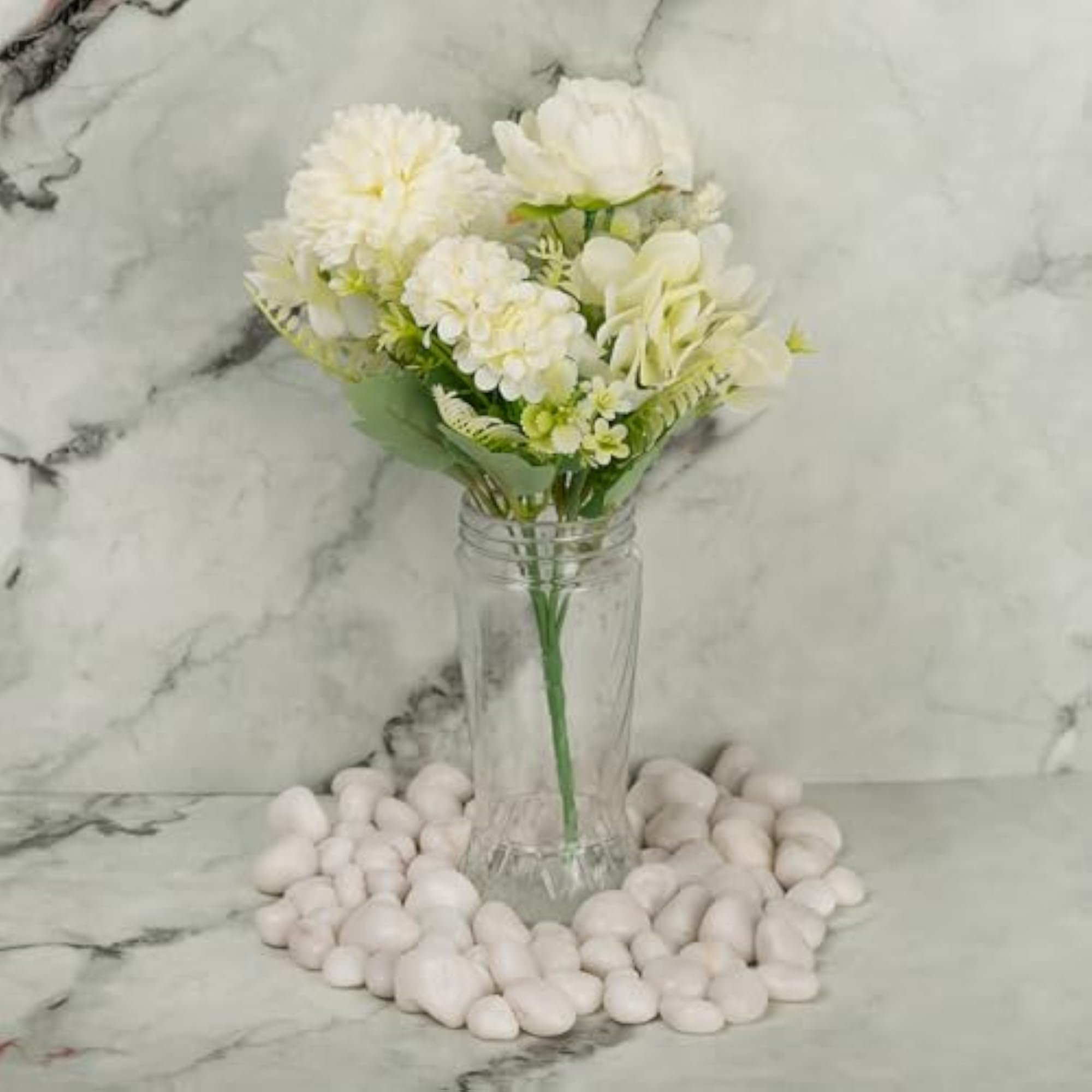 Artificial Multiflora Rose & Peony Flower Bunch