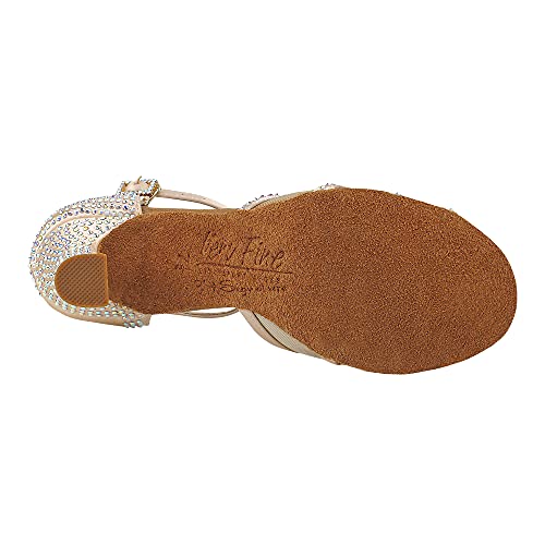 Very Fine Womens Dance Shoe Delphine Ballroom Latin Salsa Tango Cha Cha Waltz Flesh Satin 2.5" Heel 6.5 M #TOP7