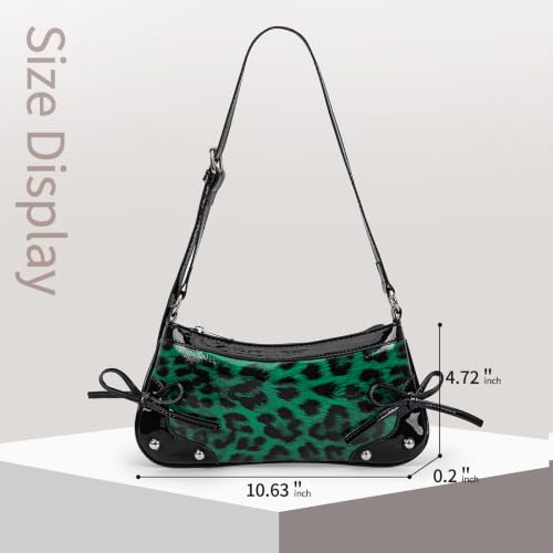 Image of Fashionable Leopard Women's Crossbody Bag Shoulder Bag Clutch Purse- Vintage Chic for Everyday and Formal Occasions - Black