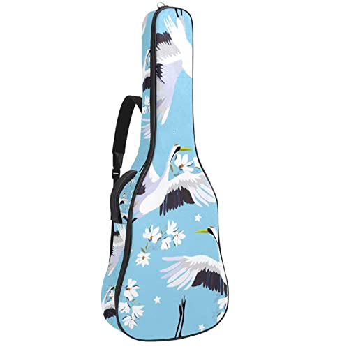 Housse de guitare acoustique imperméable à motif fruits sac à dos 42.9x16.9 pouces