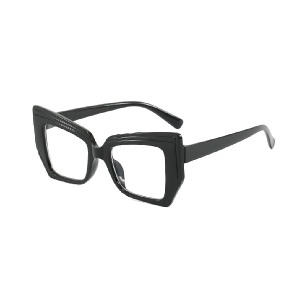 Weloveushop Fashion Cat Eye Blue Light Blocking Glasses for Women Men Large Frame Stylish Eyewear Anti Eyestrain UV