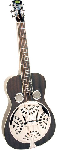 Regal RD-52 Artist Series Squareneck Black Lightning Resophonic Guitar - Translucent Black