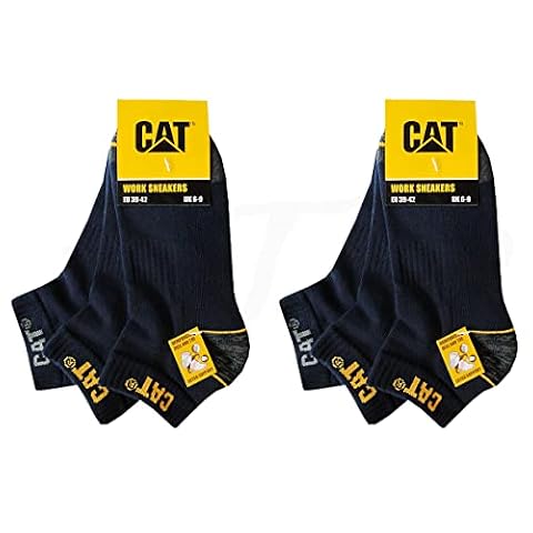 CAT Caterpillar Work Snaaker 6 par skarpet roboczych, sneakersów, skarpety robocze, skarpety do wyboru, rozmiar 39-50, 6 par niebieskich, 43-46 EU
