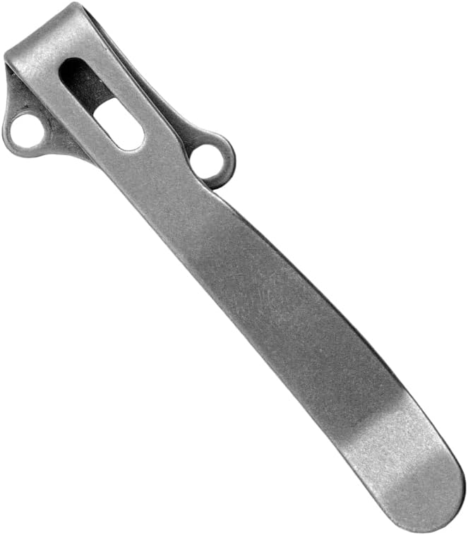 1PC Deep Carry Pocket Clip Fits for Demko AD20 20.5, Stonewash Standard CNC Titanium Back Clip