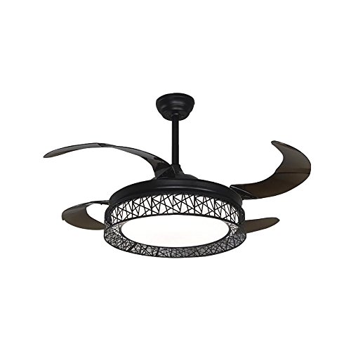 Ventilateur de plafond noir 42 pouces avec éclairage LED et télécommande réversible - 3