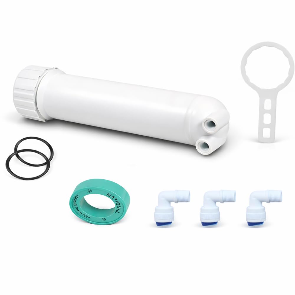 IONIX Ro membrane housing with spanner, Dual Silicon O-ring, Double O ring means double Protection from Leakge with Spanner, 1 set, White-image-20